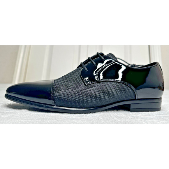 Stacy Adams Pharaoh Oxford Cap Toe Size 8.5W Mens Black Dress Shoes 25530-001 main image 11